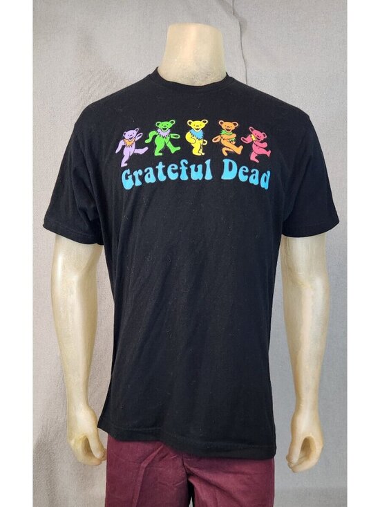 Grateful Dead Other - Grateful Dead Black Graphic Print 2022 LARGE Crew Nk Short Slv T Shirt Top USED